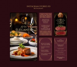 INS风格餐饮宣传X5模板