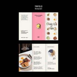 餐饮美食宣传册模板PSD