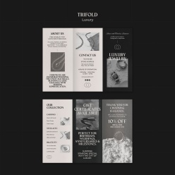 黑白风格珠宝首饰宣传册PSD模板