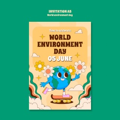 世界环境保护日邀请模板A5