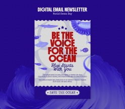 世界海洋日宣传页排版设计