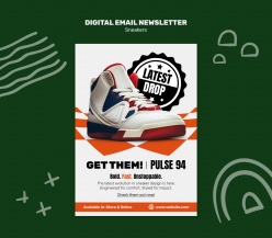 运动鞋电子宣传单排版设计