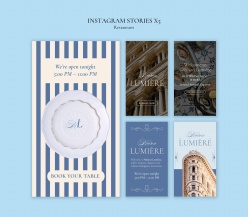 INS欧式风格餐厅宣传X5模板