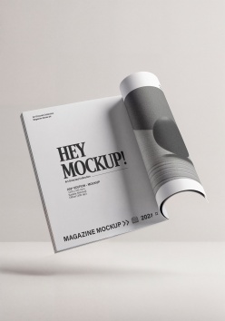 杂志内页展示样机psd素材