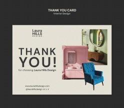 家居设计主题感谢卡ps素材