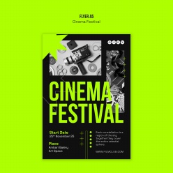 电影节活动宣传单页A5模板