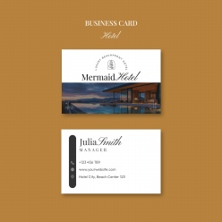 酒店宣传商务名片PSD模板