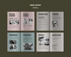 市场营销主题杂志内页排版设计