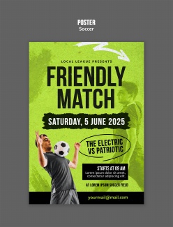 足球运动宣传海报设计源文件