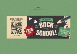 开学返校季免费券PSD素材