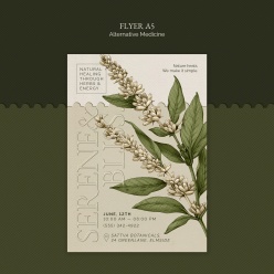 中草药科普宣传单A5模板设计