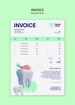 牙科诊所价目表ps素材
