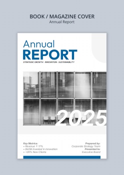 企业年报封面排版ps素材