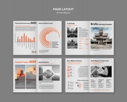 企业年报内页排版设计ps素材