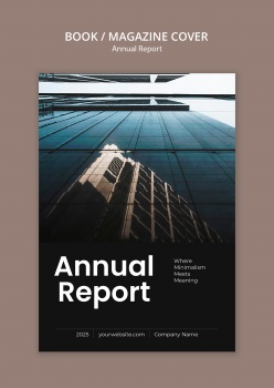 企业年报封面排版设计ps素材