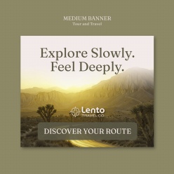 徒步旅行宣传中横幅banner设计