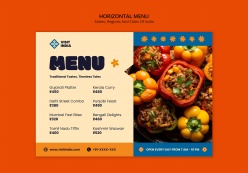 餐饮美食菜单价目表设计素材