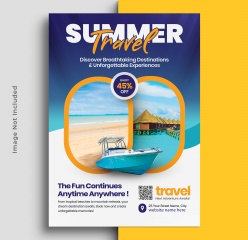 夏日旅行折扣宣传海报设计