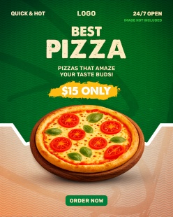 美味披萨美食主图设计素材