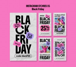 INS风格黑色星期五宣传X5模板