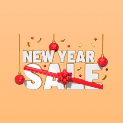 新年快乐主题艺术字ps素材