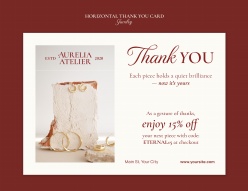 珠宝饰品折扣感谢卡ps素材