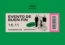 时尚服饰折扣促销活动入场票券设计