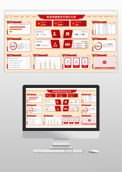 智慧党建管控可视化大屏