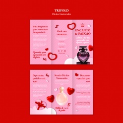 情人节香水宣传折页PSD模板设计