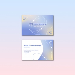 弥散风商务名片PSD模板