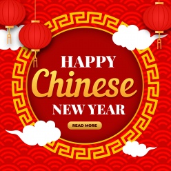 新年快乐正方形海报PSD分层素材