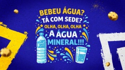 矿泉水手绘横幅设计素材