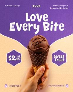 特价巧克力冰激凌PSD模板设计