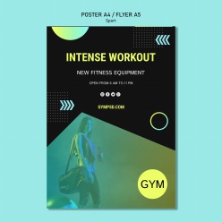 运动健身宣传海报传单设计源文件
