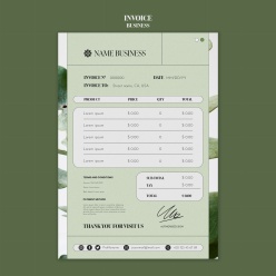 极简风格商务消费清单ps素材