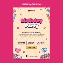 生日派对宣传海报传单设计
