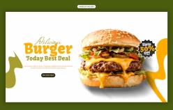 汉堡美食横幅折扣ps素材