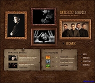 欧美乐队网站模板