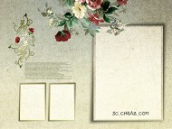鲜花婚纱照模板下载