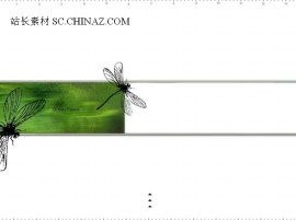 白色绿蜻蜓ppt模板下载