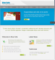 蓝色设计CSS网页模板