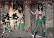 PSD美女摄影模板下载