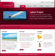 粉红圆圈相册CSS网页模板