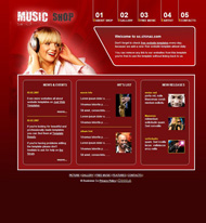 音乐商店CSS网页模板