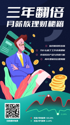 金融理财手机宣传海报