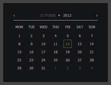 基于jQuery和CSS3创建的日历