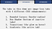 css3带阴影效果的tab选项卡