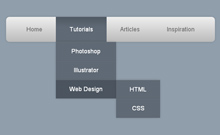 纯CSS3实现UI设计网站导航