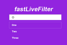 jQuery过滤器插件fastLiveFilter