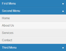 带动画效果CSS3手风琴菜单
